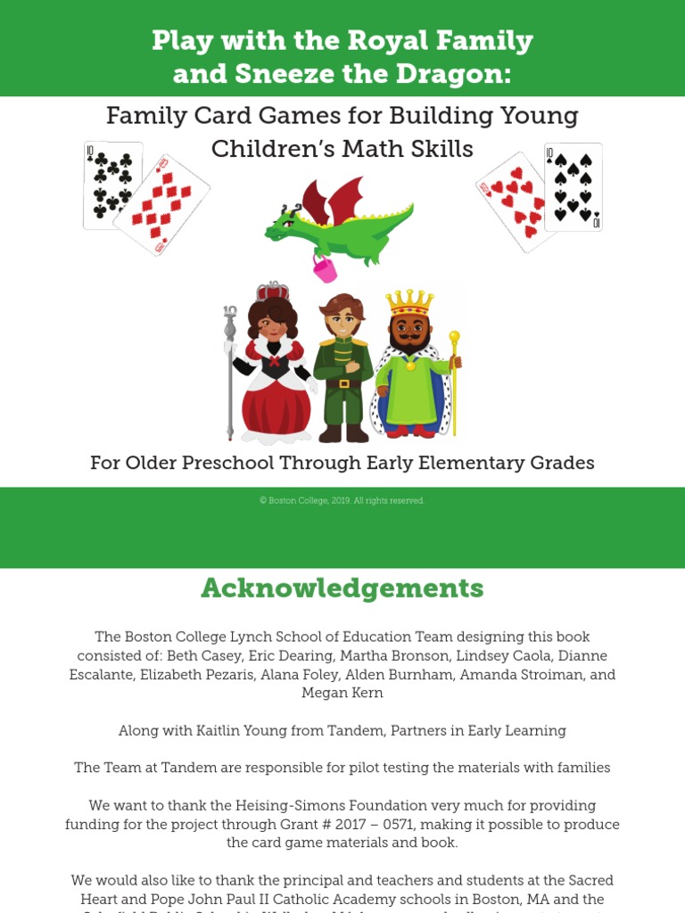 Dreme Family Card Game Booklet Oct2019 PDF Playing Cards Leisure