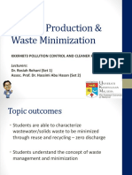 Cleaner Production & Waste Minimization Techniques