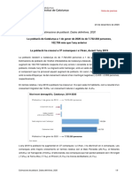 La Població de Catalunya A 1 de Gener de 2020 És de 7.722.203 Persones, 102.709 Més Que L'any Anterior