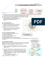 Chap 4: Le Champ Magnétique: EXERCICES: T / 1 MT / 25 T