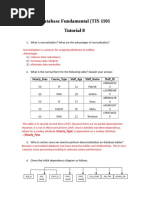 Database Fundamental (TIS 1101 Tutorial 8: Staff - ID Staff - Name Staff - Age Course - Type Hourly - Fees