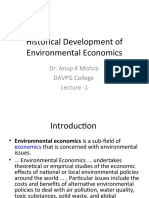 1 - Historical Development of Envirionmental Economics