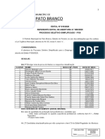 Edital 018 2020 Classificação