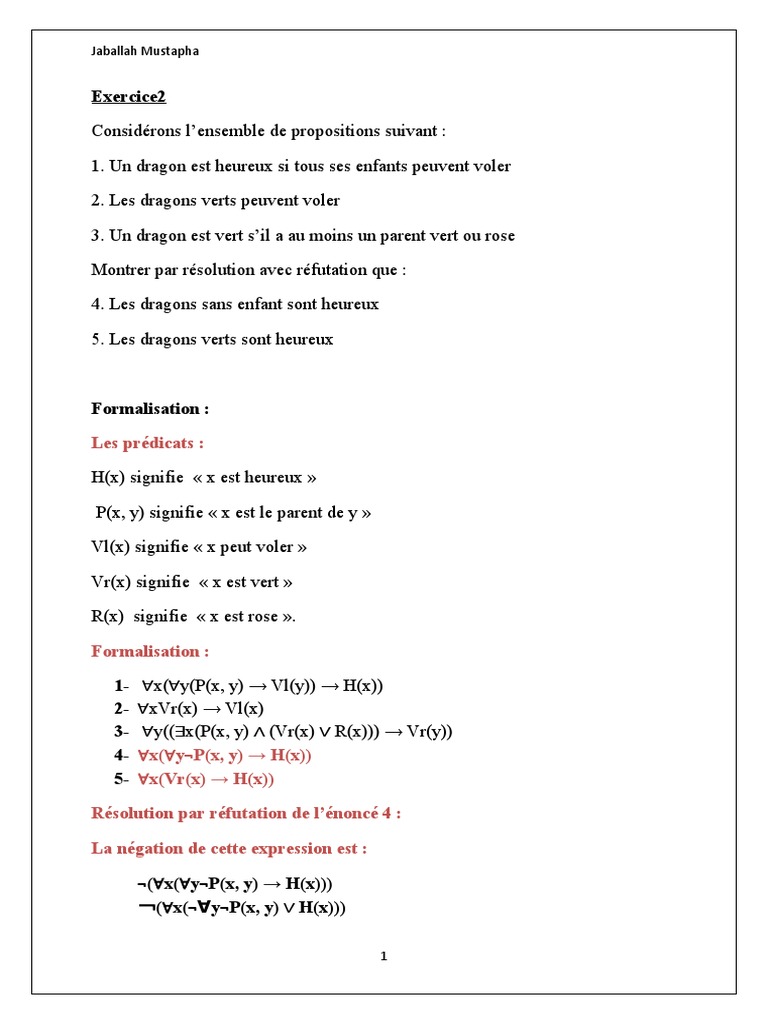 Mustapha Jaballah Exercice 2 Formulationfinal Logique Mathematique Logique