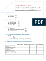 Questionnaire Les Nouveaux Mode D'enseignement