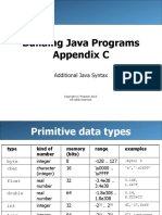 Appendix C Java Syntax