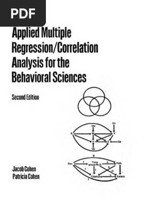 Applied Multiple Regression/Correlation Analysis For The