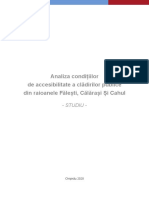 Analiza Condițiilor de Accesibilitate A Clădirilor Publice Din Raioanele Fălești, Călărași Și Cahul