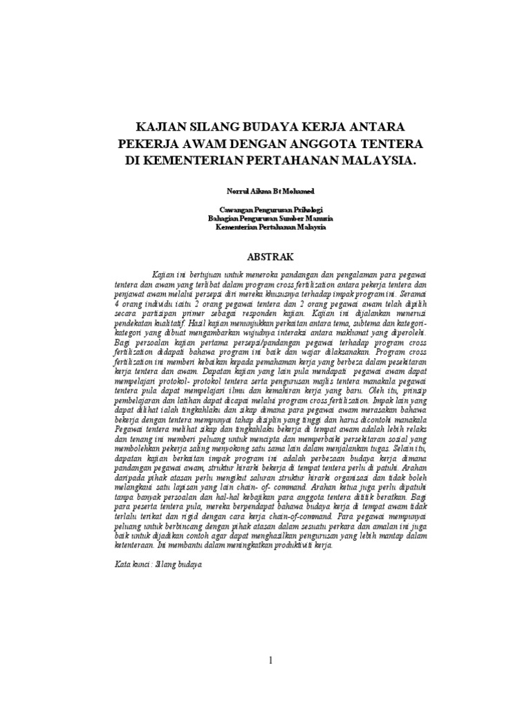 Perbezaan Budaya Kerja Pdf