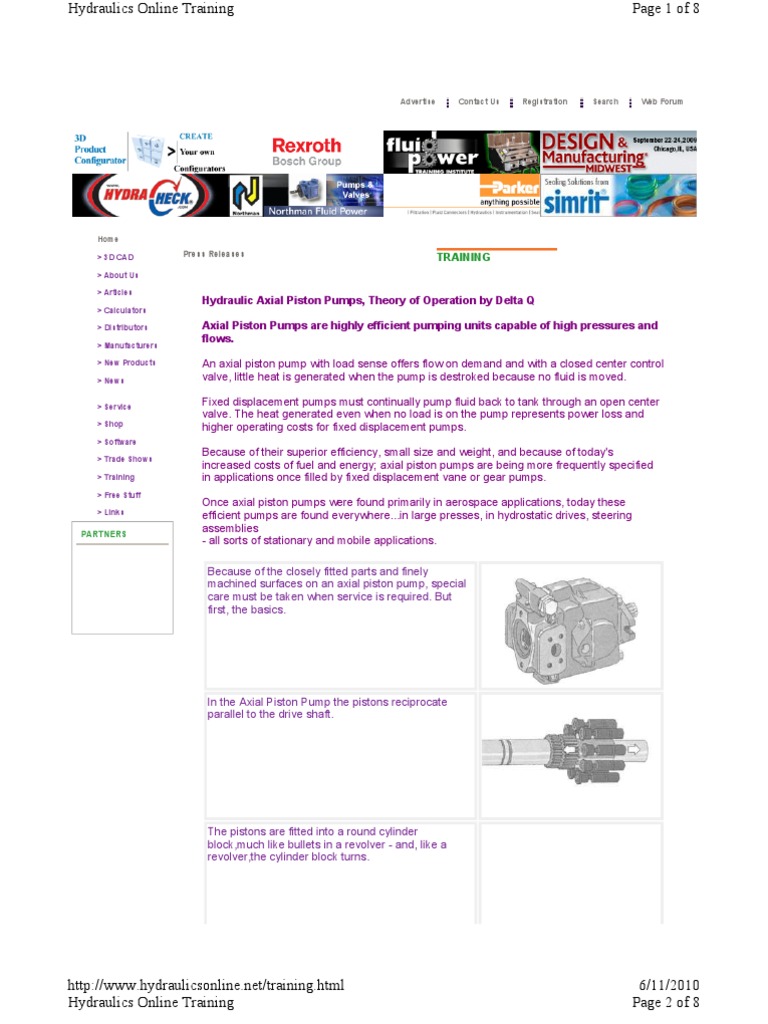 Axial Piston Pump Theory | PDF | Pump | Piston