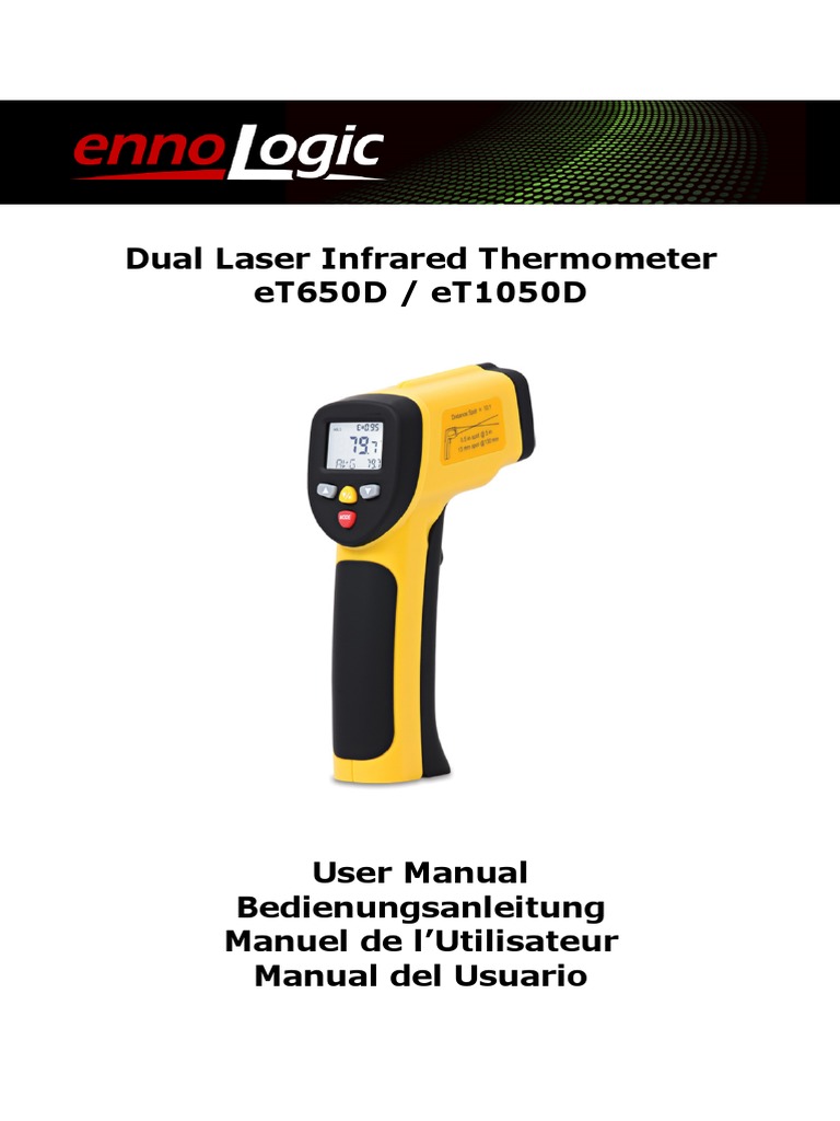 User Manual Ennologic Dual Laser Infrared Thermometer eT650D and