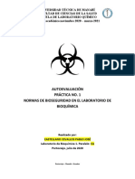 PRACTICA No. 1 NORMAS DE SEGURIDAD. LABORATORIO DE BIOQUÍMICA