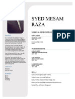 Syed MESAM RAZA (New CV)