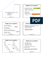 English Yes-No Questions: Syntactic Dependencies: Textbook Pg. 233-255