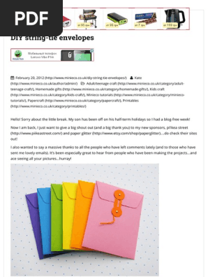 DIY string-tie envelopes