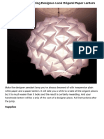 How To Make A Stunning Designer-Look Origami Paper Lantern PDF