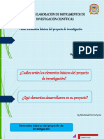 Clase 2 - Elementos Básicos Del Proyecto de Investigación