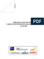 Especificación Técnica: Cables Concéntricos para Baja Tensión (E-BT-003)