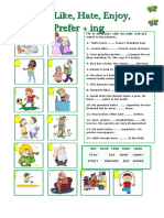Verbs and pictures matching activity