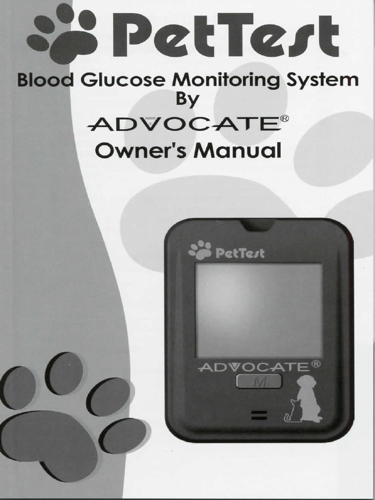 Advocate PetTest Glucsoe Meter Manual PDF PDF