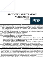 1 SECTION 7- ARBITRATION AGREEMENT