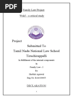 Project Submitted To Tamil Nadu National Law School Tiruchirappalli