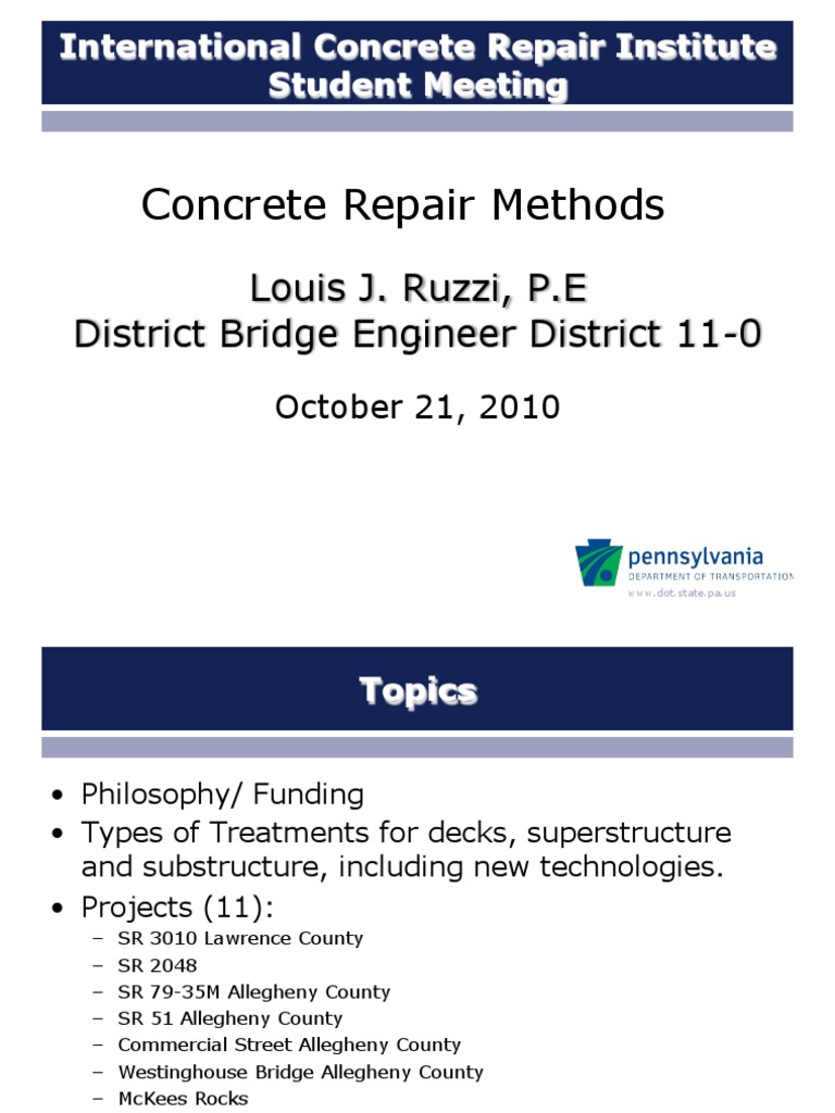 Concrete Repair Methods PDF