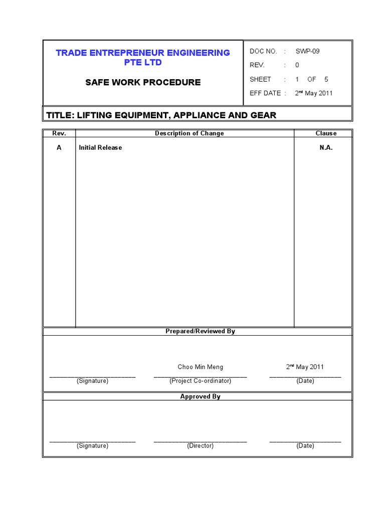Safe Use of Lifting Equipment Guidelines | PDF | Crane (Machine) | Truck