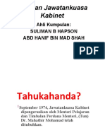 Laporan Jawatankuasa Kabinet: Ahli Kumpulan: Suliman B Hapson Abd Hanif Bin Mad Shah