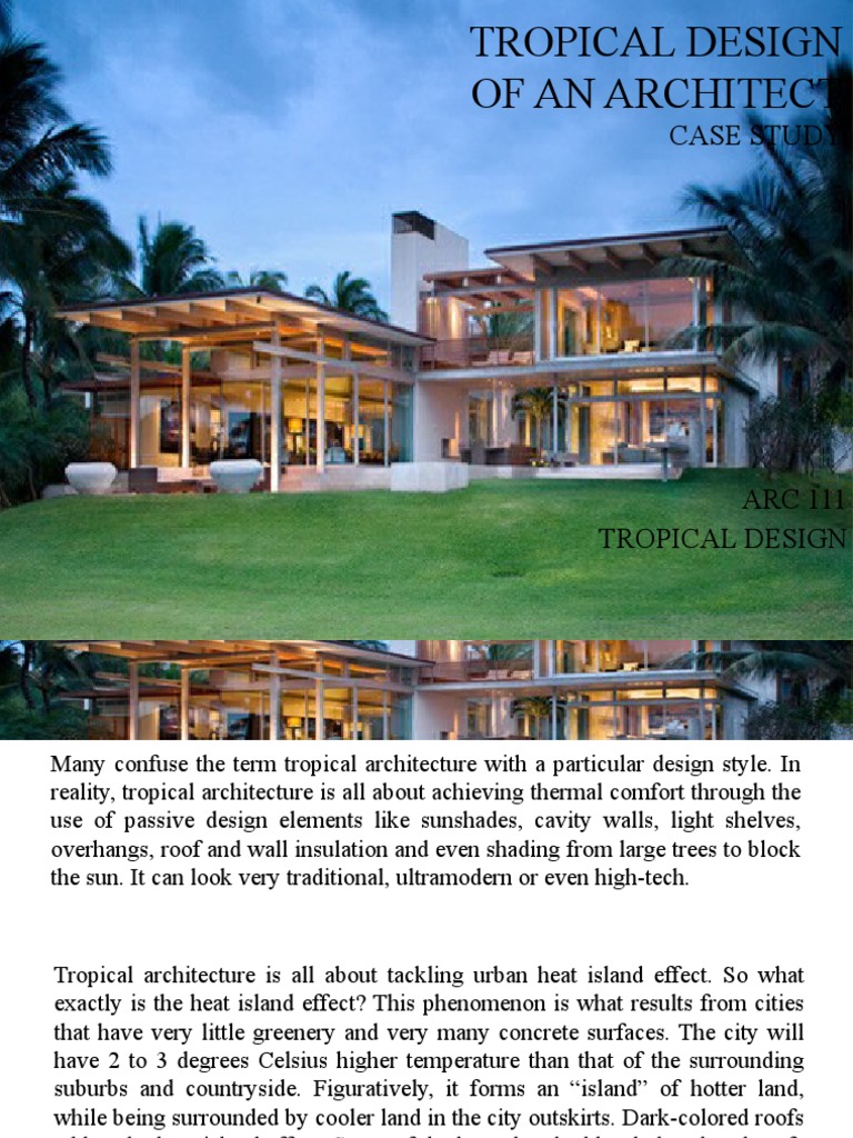 Tropical Design Principles at Bellarocca | PDF | Green Building ...