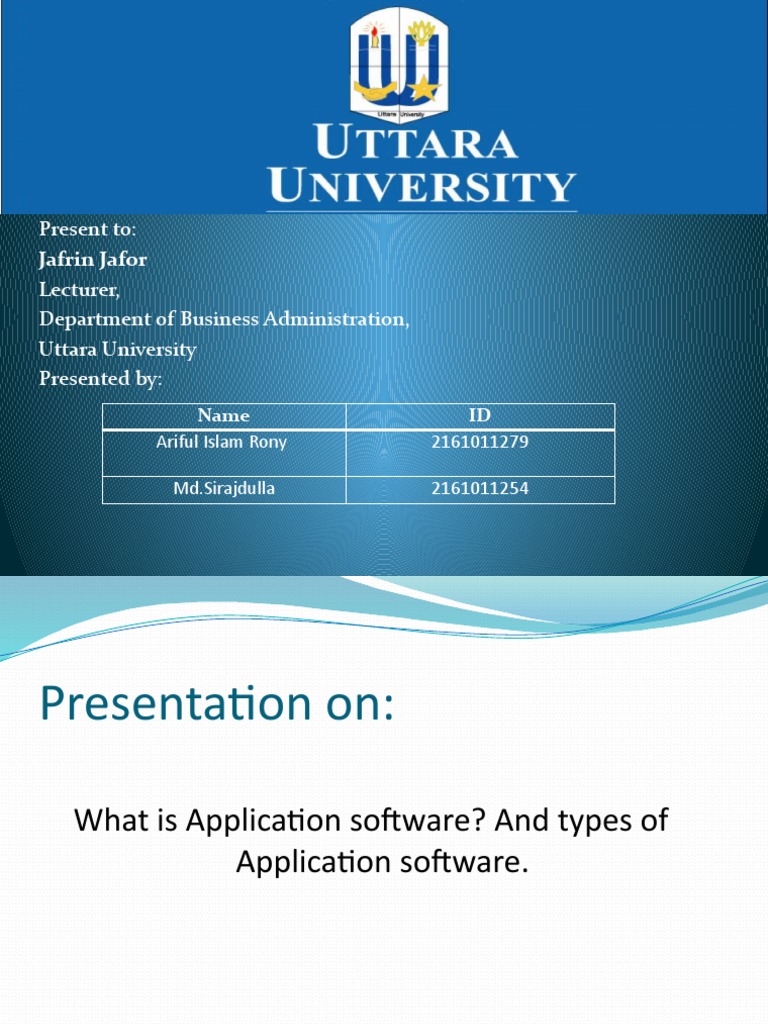 Types of Application Software Explained | PDF | Application Software ...