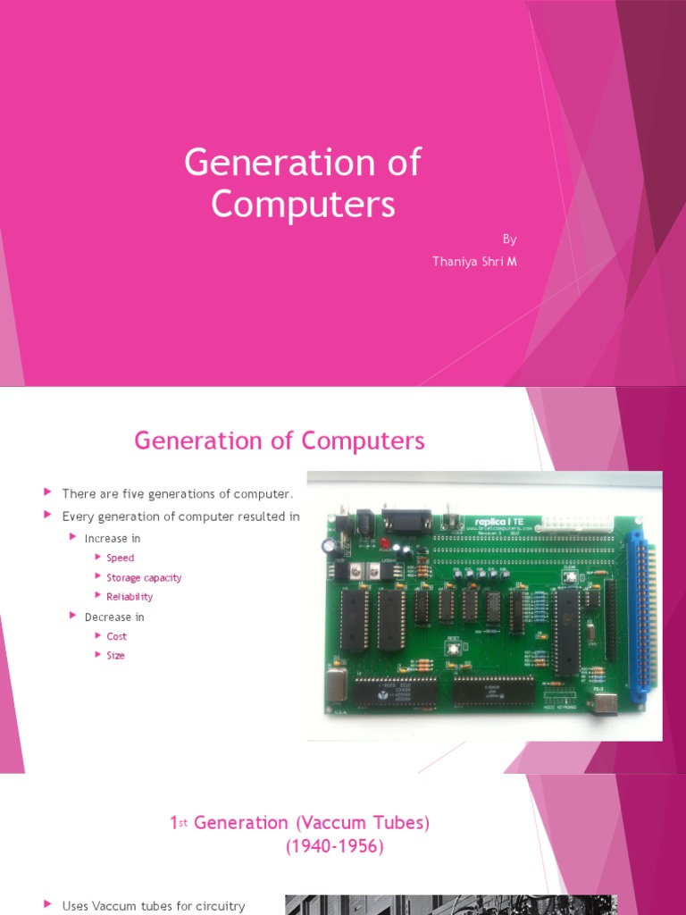 Evolution of Computer Generations | PDF | Games & Activities ...