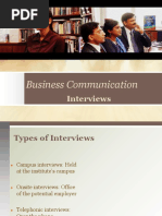 Business Communication: Interviews