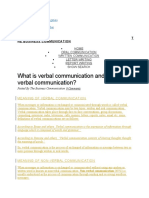 What Is Verbal Communication and Non-Verbal Communication?