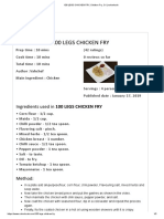 100 LEGS CHICKEN FRY, Chicken Fry, Cri - Vahrehvah PDF