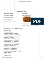Ingredients Used in Achari Gosht