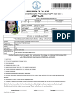 University of Calicut Admit Card: Ug Centralized Admissions Process (Ugcap-2020-2021)