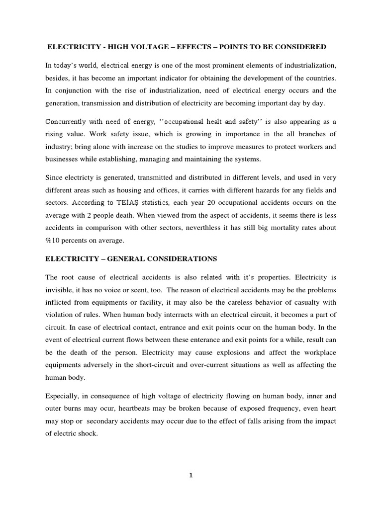 High Voltage Electricity Safety | PDF | High Voltage | Insulator ...