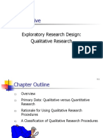 Chapter Five: Exploratory Research Design: Qualitative Research