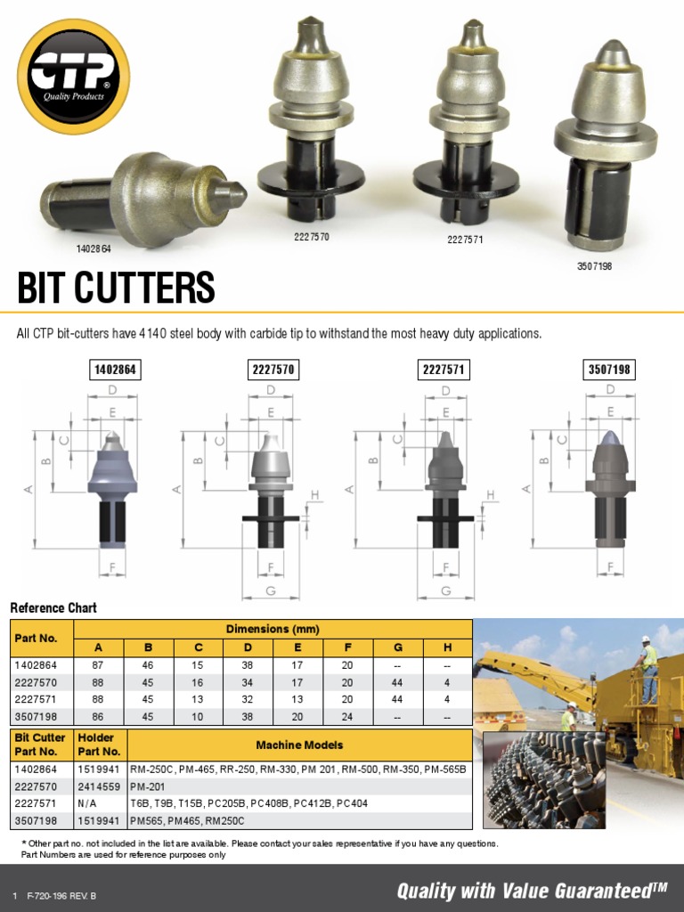 Bit Cutters: Quality With Value Guaranteed | PDF