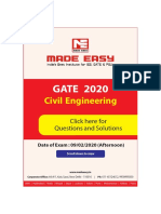 GATE 2020: Civil Engineering
