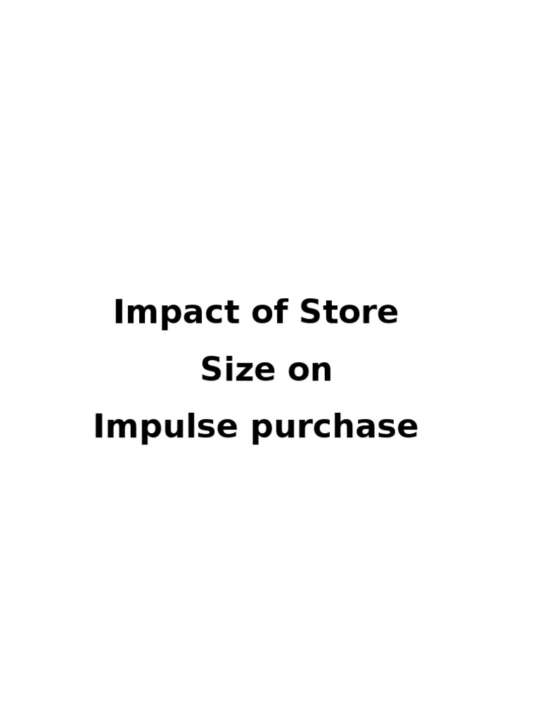 Impact of Store Size On Impulse Purchase | PDF
