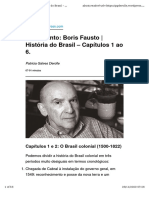Fichamento: Boris Fausto - História Do Brasil - Capítulos 1 Ao 6