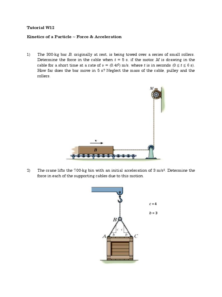 Particle Kinetics: Force & Acceleration Analysis | PDF