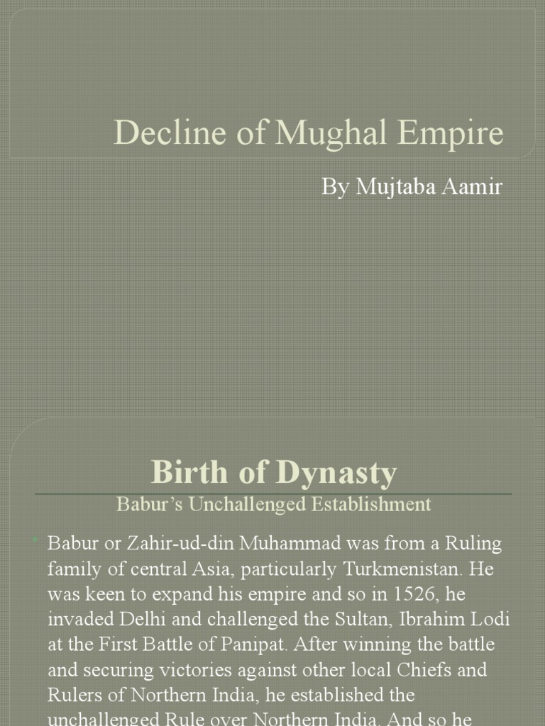 Decline of the Mughal Empire | PDF | Mughal Empire | Timurid Dynasty