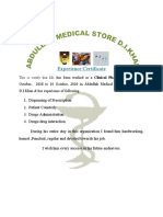 Abdullah Medical Store New Experience Certificate 14