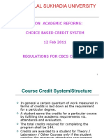 Mohanlal Sukhadia University: Workshop On Academic Reforms: Choice Based Credit System 12 Feb 2011