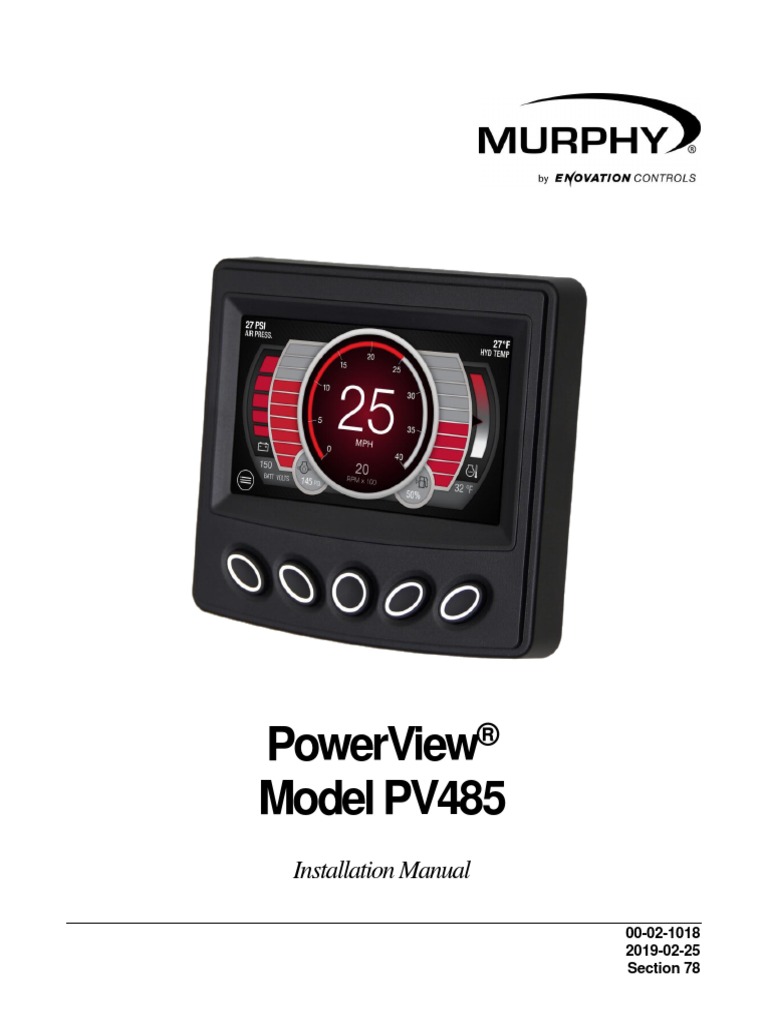 Powerview Model Pv485 Installation Manual PDF Nut (Hardware) Usb