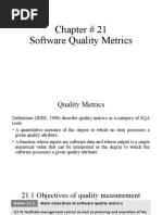 Chapter # 21 Software Quality Metrics