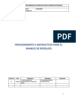 Procedimiento Instructivo Manejo de Residuos Eyd